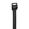 Panduit Cable Tie, 28-1/2 in L, 8 in Max Bundle Dia., Black, Nylon 6/6, 250 lb Strength, 100 PK PLT8EH-C0 - alternate 4